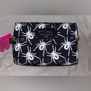Betsey Johnson Birthday spider print cosmetic bag